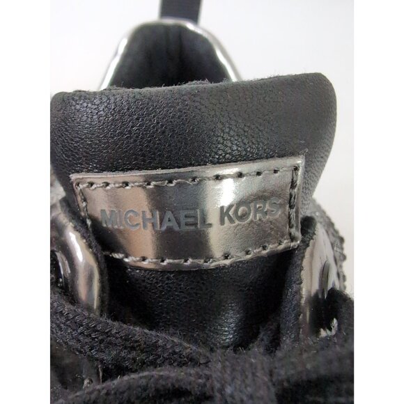 Michael Michael Kors Jada Sneakers Women 7.5 Silver Rhinestone Sparkle Luxe Glam - Picture 5 of 11